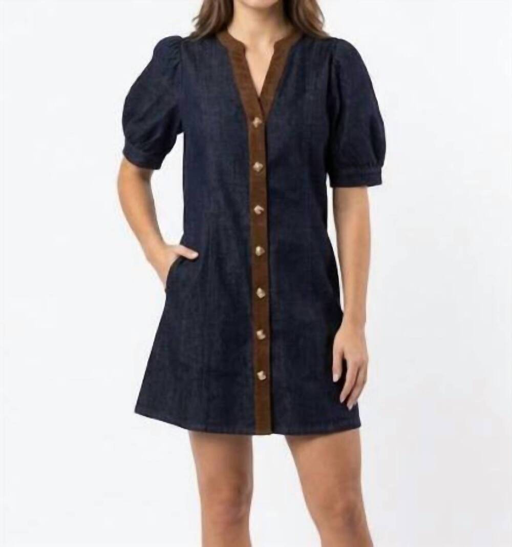 NEW THML denim shirt dress in blue
